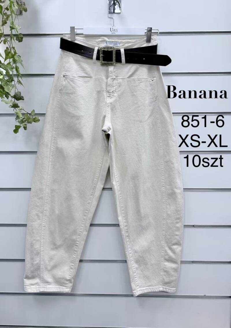 Spodnie damskie jeansy Roz XS-XL, 1 Kolor Paczka 10 szt